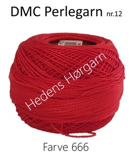 DMC Perlegarn nr. 12 farve 666 rød